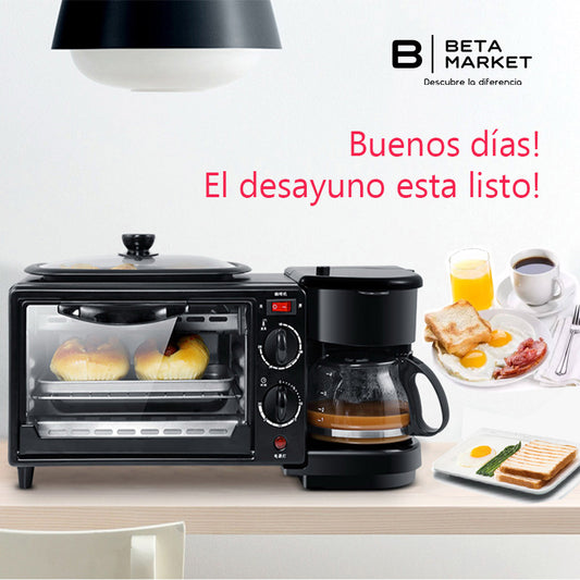 Máquina Para Hacer Desayuno 3 En 1