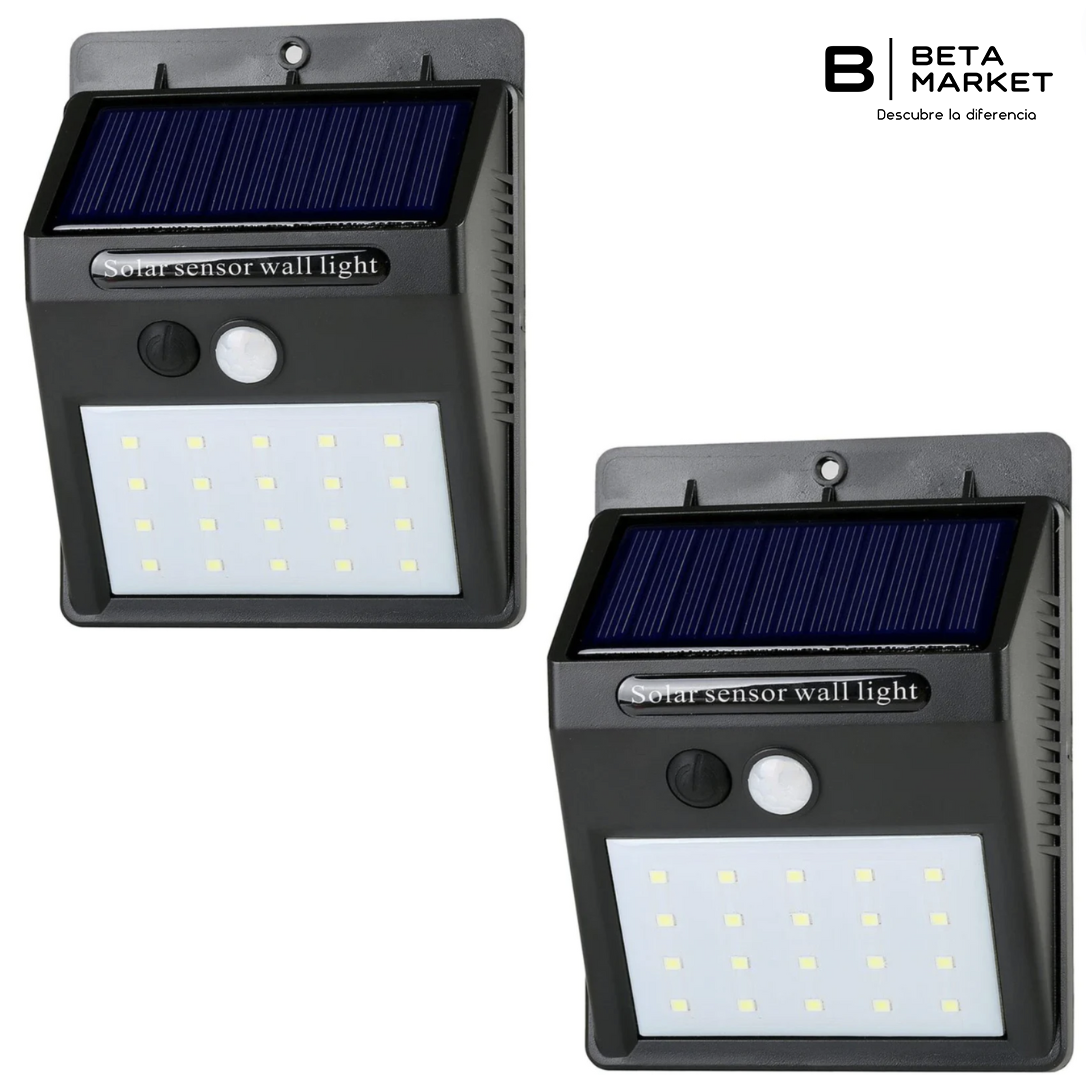 Pack 4 Focos Solares 20 Led Con Sensor Movimiento