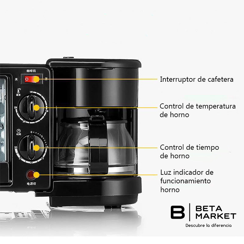 Máquina Para Hacer Desayuno 3 En 1