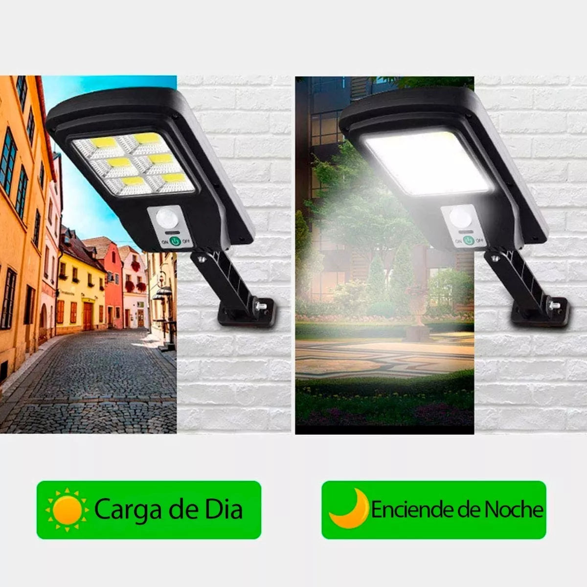 Pack 4 Focos Solares de exterior con sensor